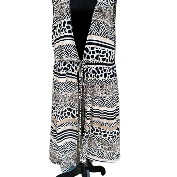 A Love Story women’s size 1X cover up, leopard, and zebra prints - Picture 1 of 7
